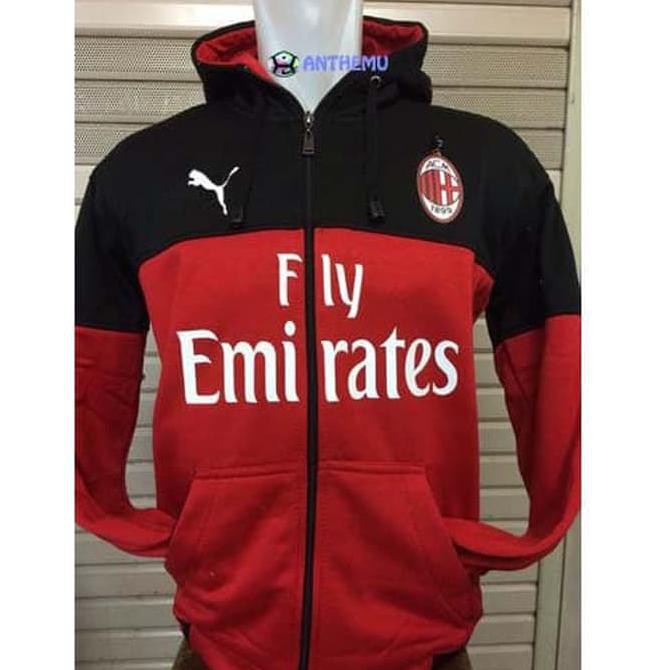 Hoodie Bola Ac Milan Jaket Bola Ori 2017 New Boxer Spandek Miniset