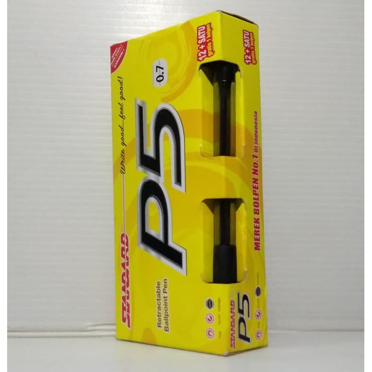 

NEW SALE BALLPOINT STANDARD P5 0,7 HITAM (PACK 12 PCS)