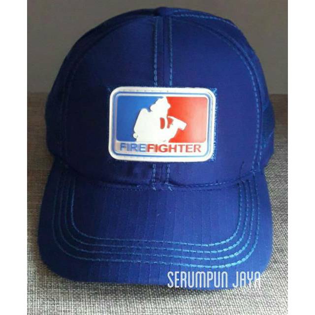 TOPI FIRE FIGHTER - TOPI FIRE FIGHTER VELCRO BIRU