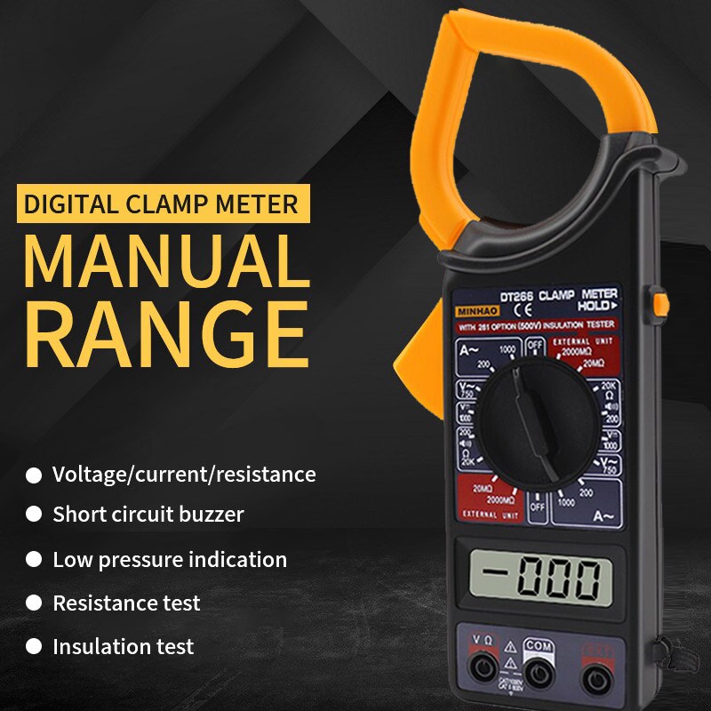 Digital Clamp Original Multimeter Tang Ampere Multitester Digital Lengkap Avometer Digital - Digital Multimeter Tang Ampere/Tang Apmpere Digital/Tang Multimeter Digital Lengkap/Digital Tang Ampere Multimeter  Digital Lengkap Avometer Digital With Baterai