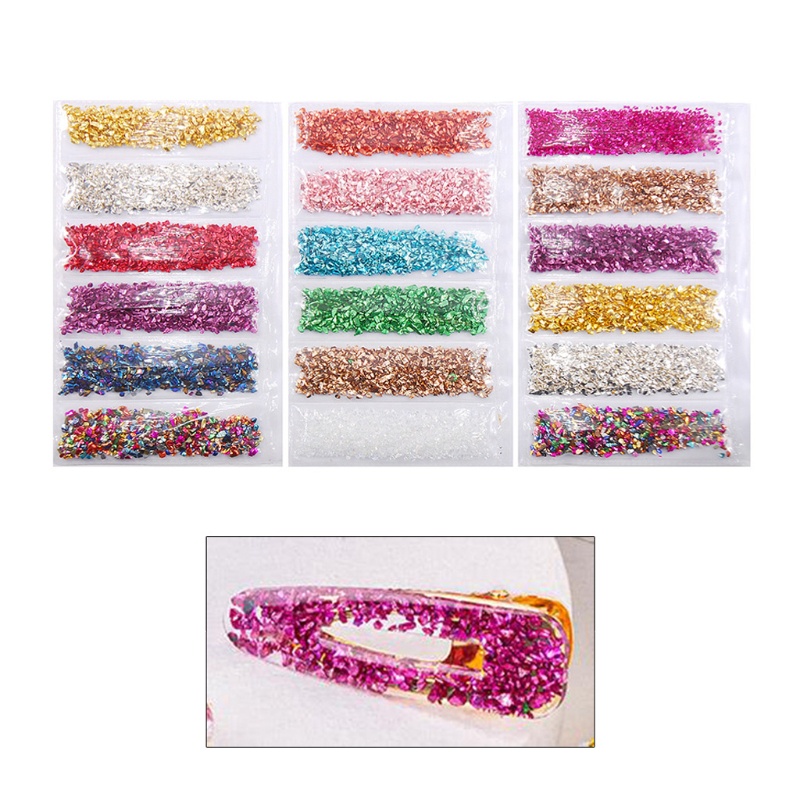 SIY  3D Crushed Glass Stones Charm Small Glitter Rhinestone DIY Nail Art Decoration