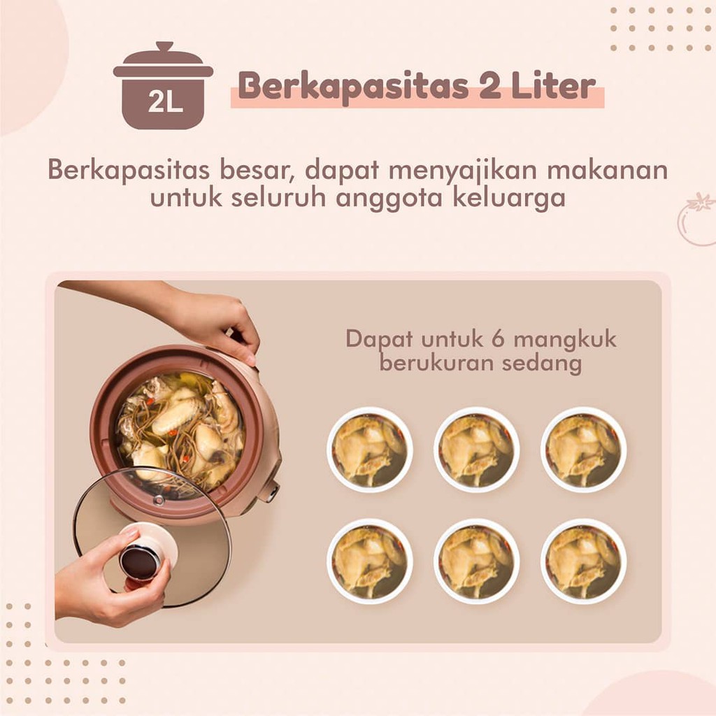 Emily Slow Cooker 2L and 2.8L / Mpasi bayi