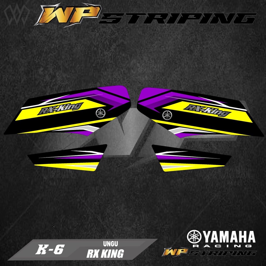 STRIPING RX KING - STIKER VARIASI LIST SKOTLET MOTOR YAMAHA RX KING - K-6