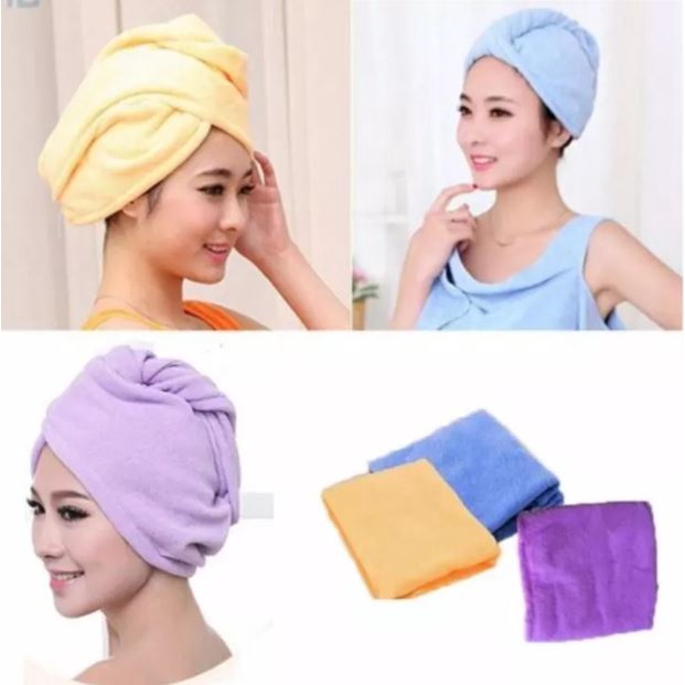 Hair wrap Magic Towel water handuk rambut penyerap air as seen tv style keramas kamar mandi bathroom