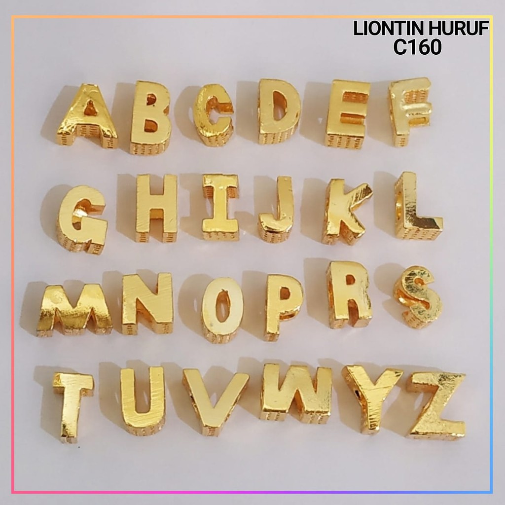 SALE!! liontin huruf liontin alfabet liontin nama /pcs untuk gelang dan kalung ready A-Z kecuali QX C160