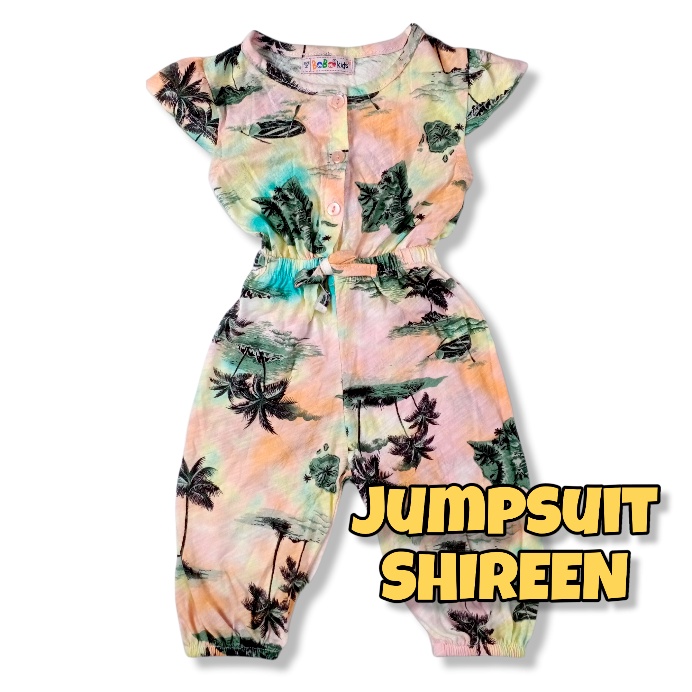 SHIREEN 0-2,5 THN JUMPSUIT ANAK BAYI PEREMPUAN Jamsuit Jumsuit Panjang Kaos Baju Anak Bayi Baby Girl Bobo Kids-2F PeachSunsetBeach
