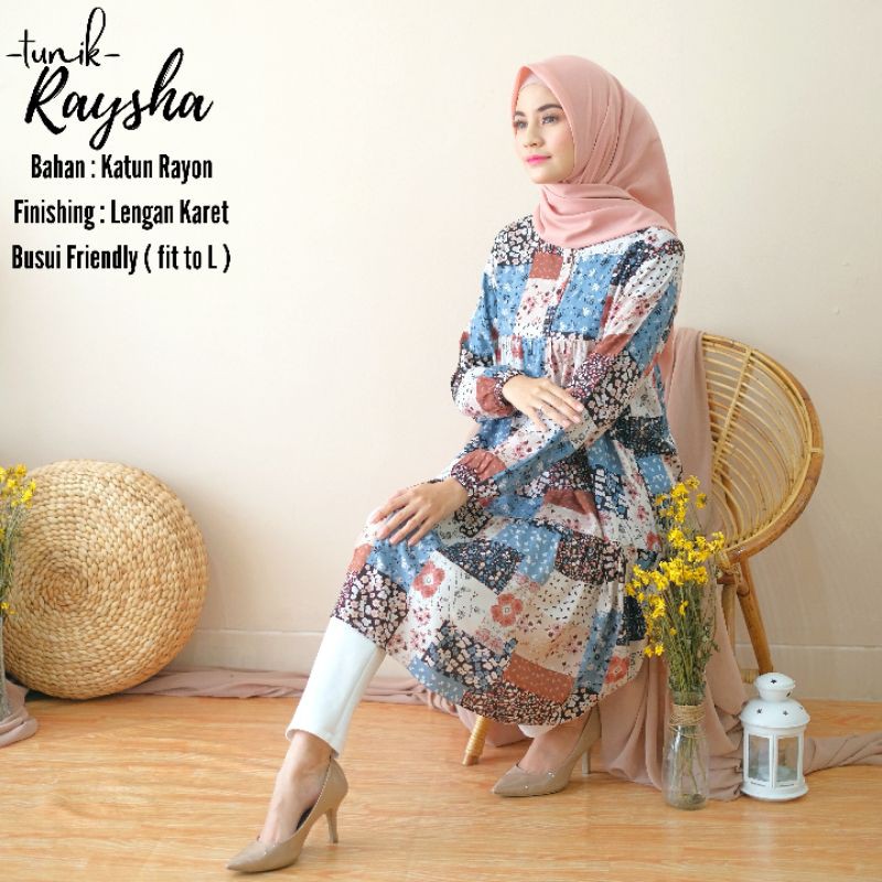 TERLARISS!!! [BISA COD] TUNIK DEWASA MOTIF/TUNIK WANITA_TUNIK RAYSHA KATUN RAYON PREMIUM_BEST SELLER