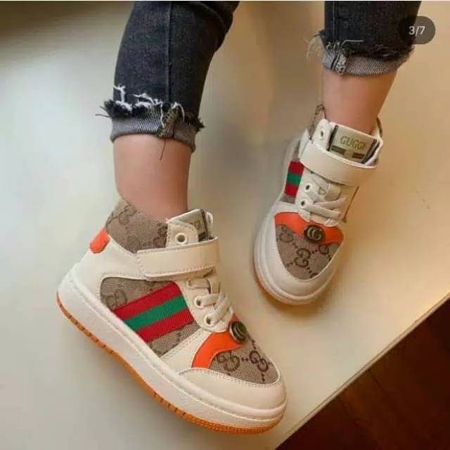 Sepatu Gucci anak (Guggi) bahan premium