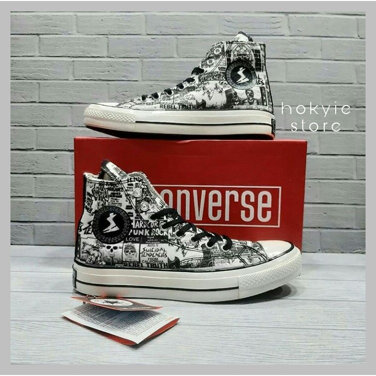 CONVERSE CDG PLAY 70S SUICIDAL TENDENCIES HIGH TERMURAH ORIGINAL 100%/ CONVERSE SUICIDAL TENDENCIES