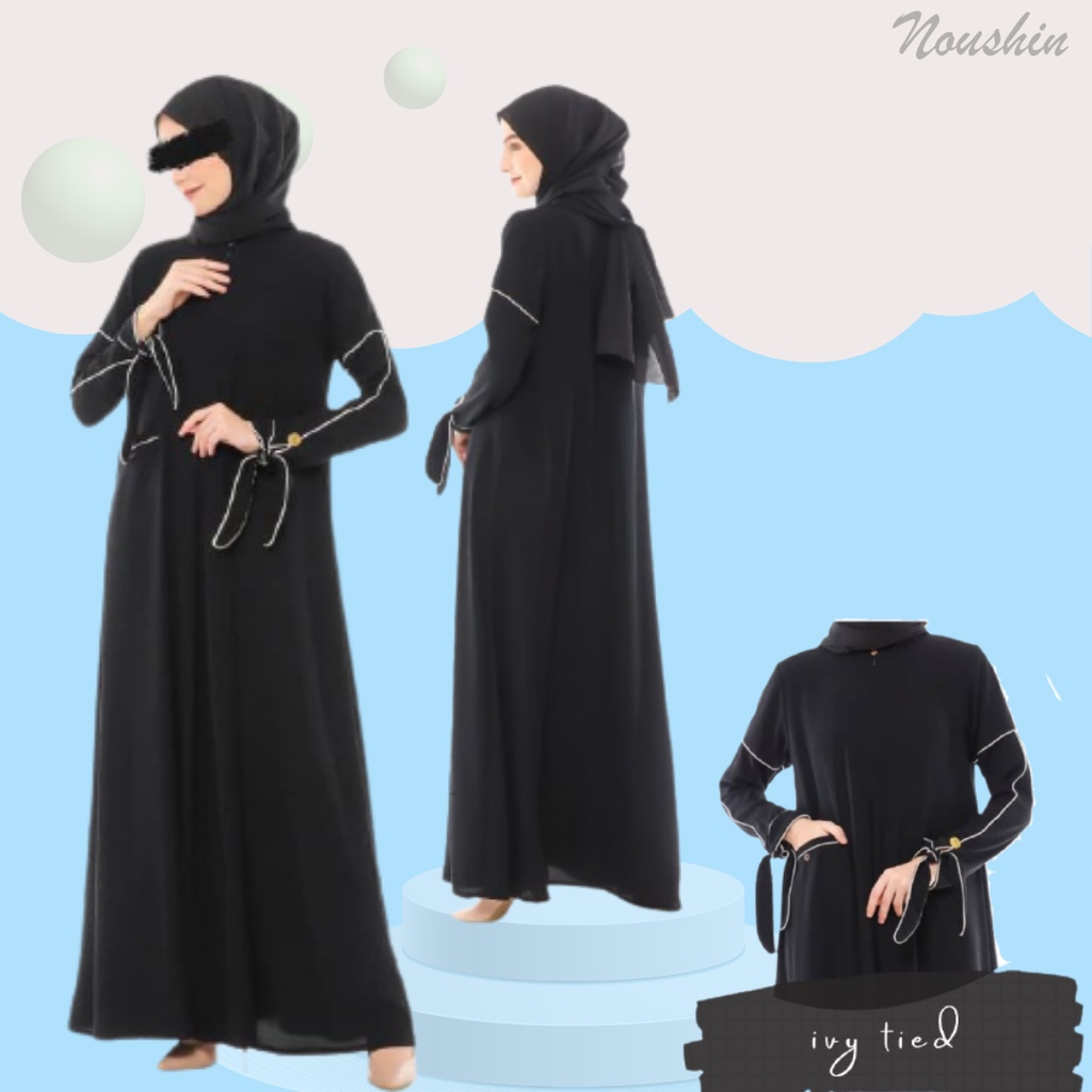 DRESS ABAYA GAMIS PAKAIAN MUSLIM WANITA SOFT LEXUS IVY TIED BY ANNISALABEL