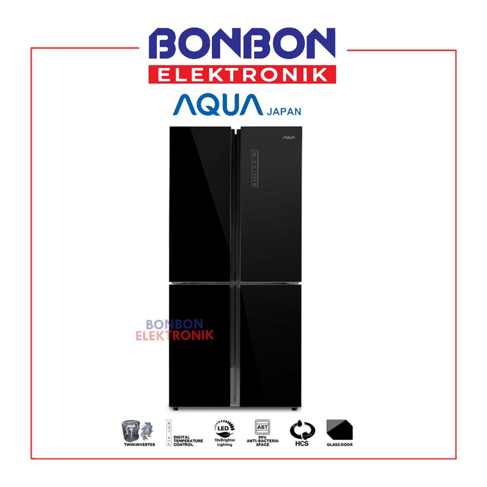 AQUA Kulkas 4 Pintu Side by Side Inverter AQR-IG525AM(GB) / AQR IG525AMGB / IG525AM