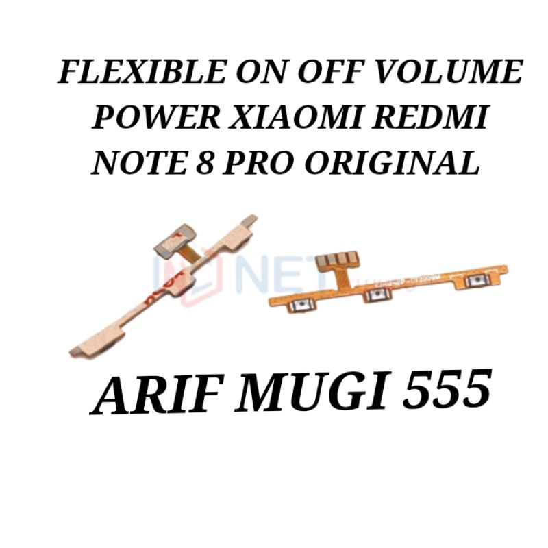 Flexible Flexible on off Volume Power Xiaomi Redmi Note 8 Pro Original