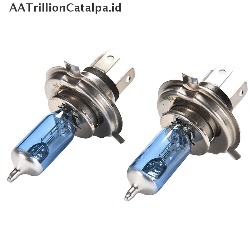 (AATrillionCatalpa) 2pcs Lampu Halogen Xenon HID H4 12V 60 / 55W Warna Putih Untuk Mobil