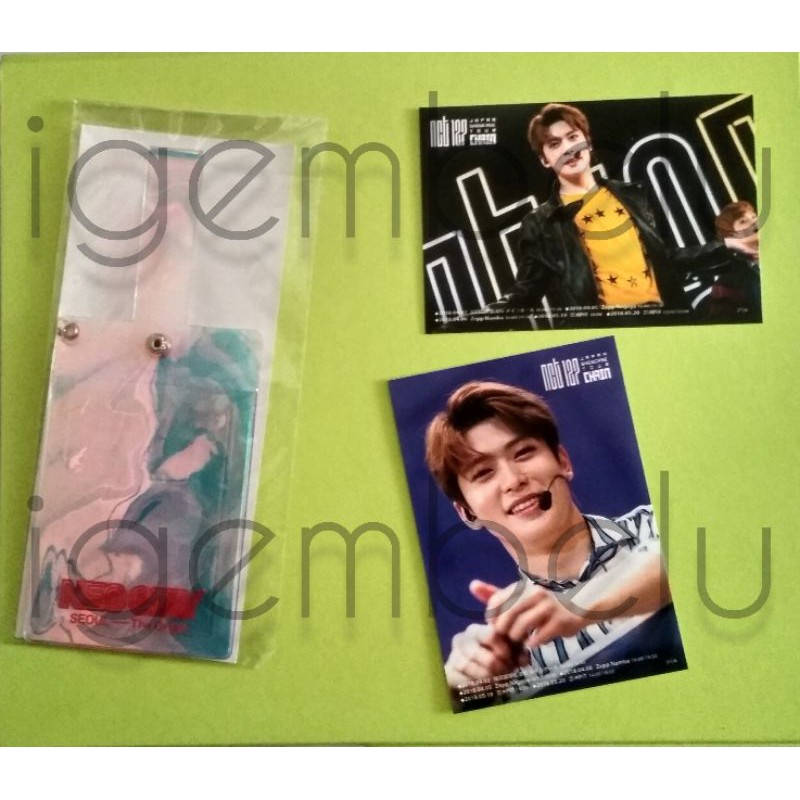 NCT Jaehyun ; cahol only neocity ; bday bracelet ; bday necklace ; slogan ; album only with poster