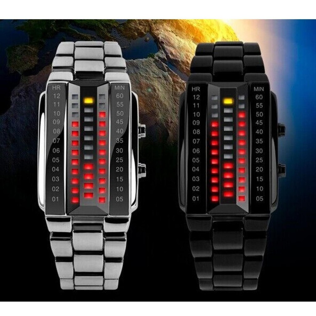 Jam Tangan Pria Wanita Unisex LED Unik Nyala Keren Original Terbaru Garansi 1035 Water Resistant
