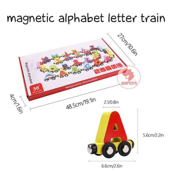 Zoetoys Magnetic Alphabet Numbers Letter Train | Mainan Kereta Huruf Angka | Mainan Edukasi Anak | Cari Kado | Cari Kado Natal