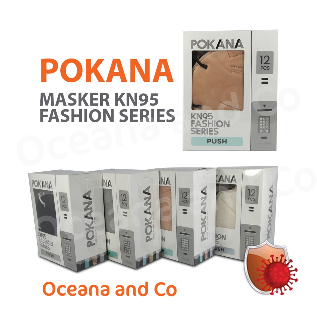 Masker Pokana KN95 Fashion Series 6 ply Isi 12 pcs