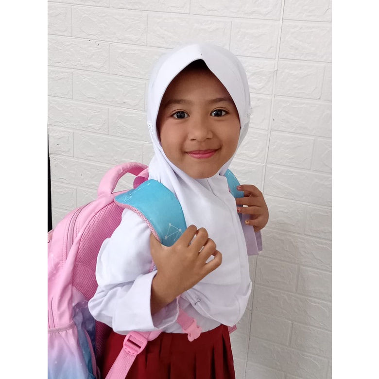 kerudung sekolah anak hijab anak serut