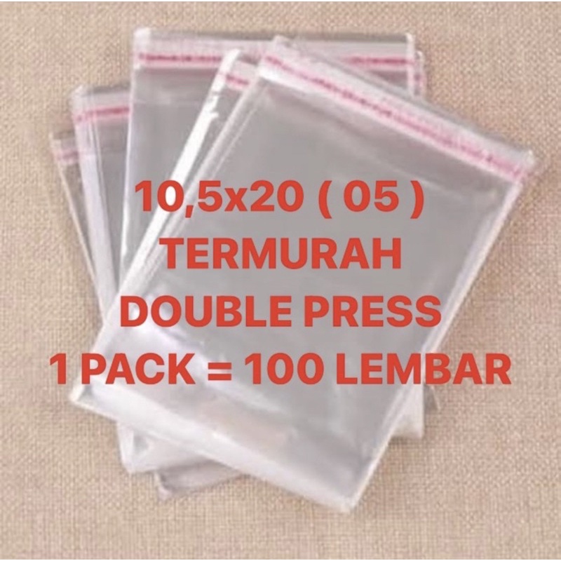 10,5x20 ( 05 ) 100 LEMBAR | PLASTIK OPP SEAL MAKANAN