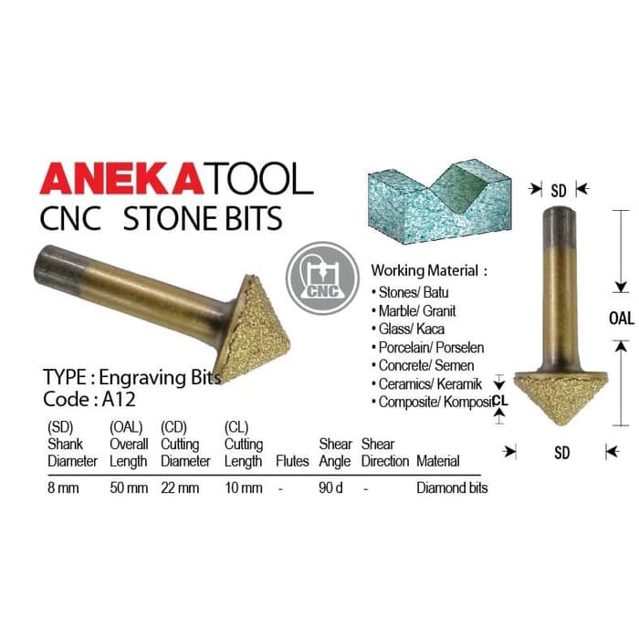 AnekaTool Diamond Engraving Bits Grafir