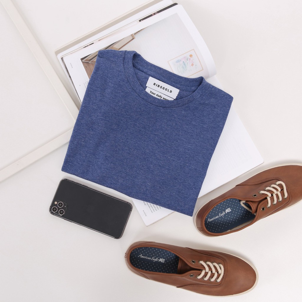 Kaos Polos Carbon MV-11 Ribsgold-Royal Blue