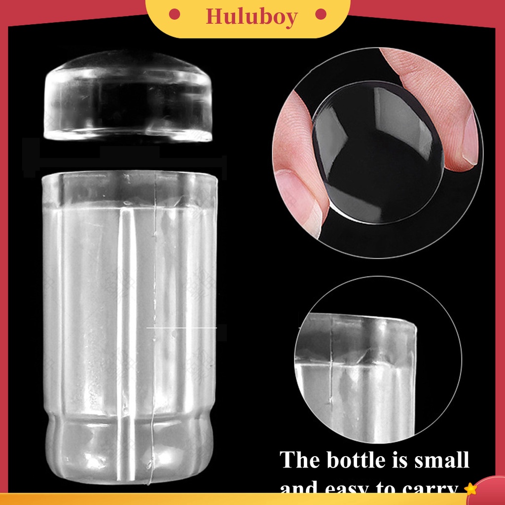 Huluboy Huluboy♡ Stempel Kuku Bahan Silikon Dapat Dilepas Dengan Scraper Untuk Manicure