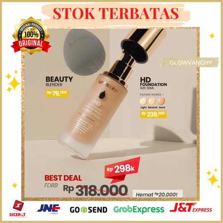 Paket Special Bundling Foundation Lumecolors Spons Kosmetik Alas Bedak Wajah Dan Liquid Foundation C