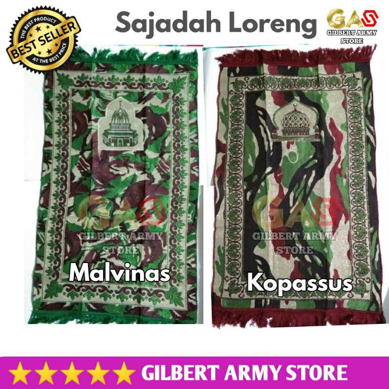 Sajadah Loreng Kopasus Malvinas Tni Grosir Murah Sajadah Solat Gilbert Army Store Sajadah Motif Army