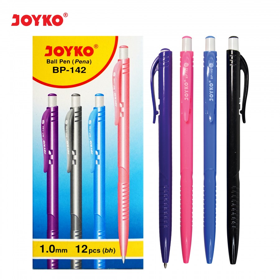 

Pulpen Joyko BP 142 tip 1.0mm Tinta hitam Pulpen Cetek Lusinan - SHSNP