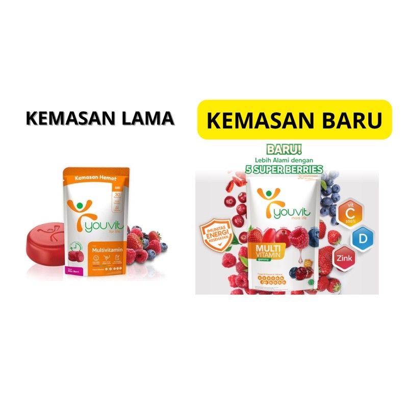 YOUVIT Dewasa Multivitamin isi 30 Gummy Mix Berry