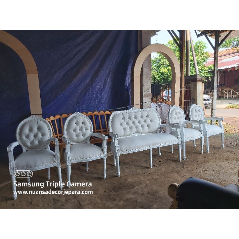 kursi pelaminan geor/kursi pelaminan putih/kursi pelaminan jepara