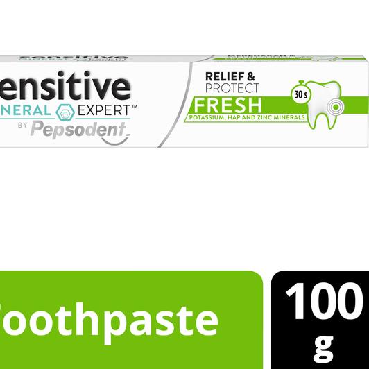 Pepsodent Sensitive Mineral Expert Pasta Gigi Fresh Pasta Gigi Sensitive 100G