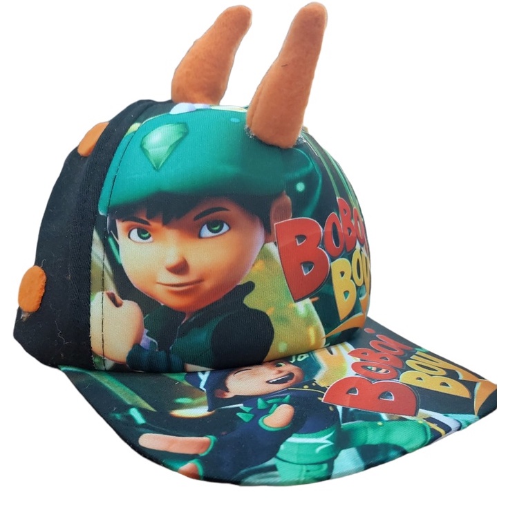 Topi Anak / Balita Print Depan Karakter Boboiboy Galaxy Usia 1-8 Tahun