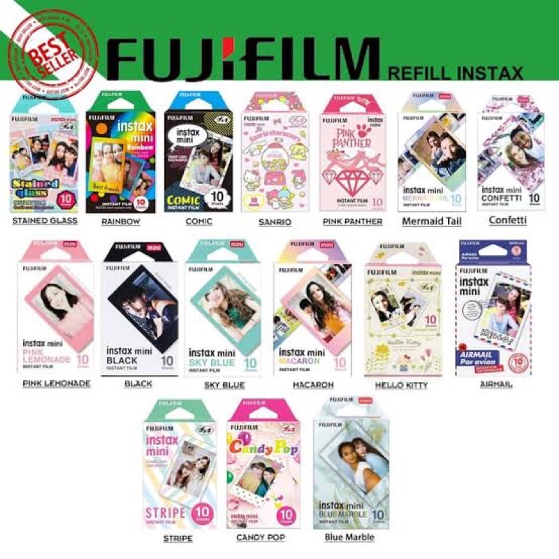 Refill Instax Polaroid isi 20 Paper (kertas polaroid) isi 10 loose pack CHAT DULU UNTUK KETERSEDIAAN BARANG