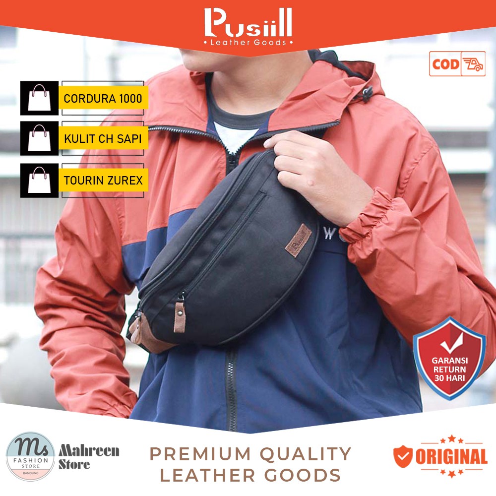 Tas Pria Tas Waistbag Tas Selempang Pria Komb Kulit Original Pusiill | XM 305