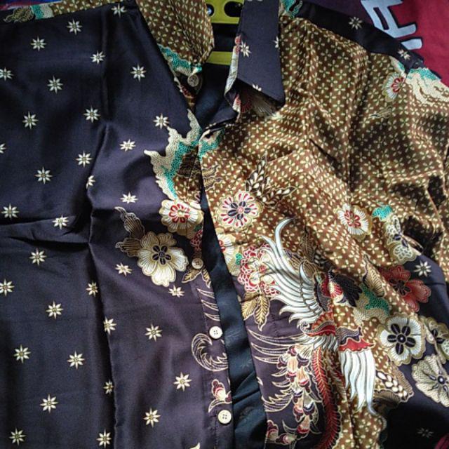 Kemeja Batik Pria Semi Sutra Furing Istimewa Lengan Panjang Termurah Original Pekalongan