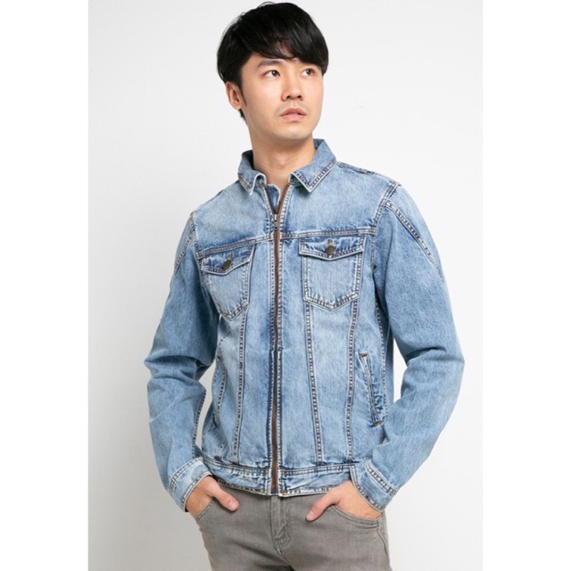 JAKET EMBA JEANS TRUCKER HS MUDA CODE MALE ZHLH