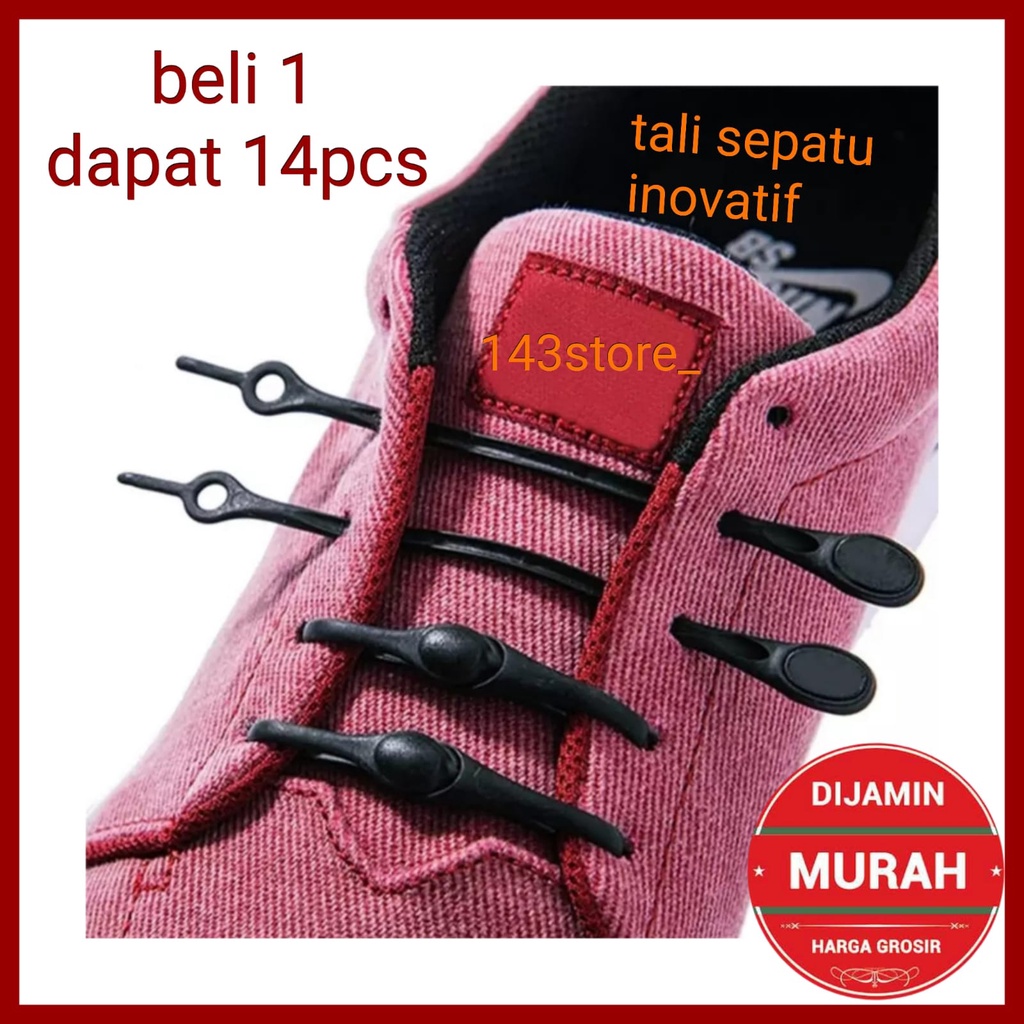 GARANSI ORIGINAL TALI SEPATU INOVATIF BAHAN SILICON TALI SEPATU MODERN