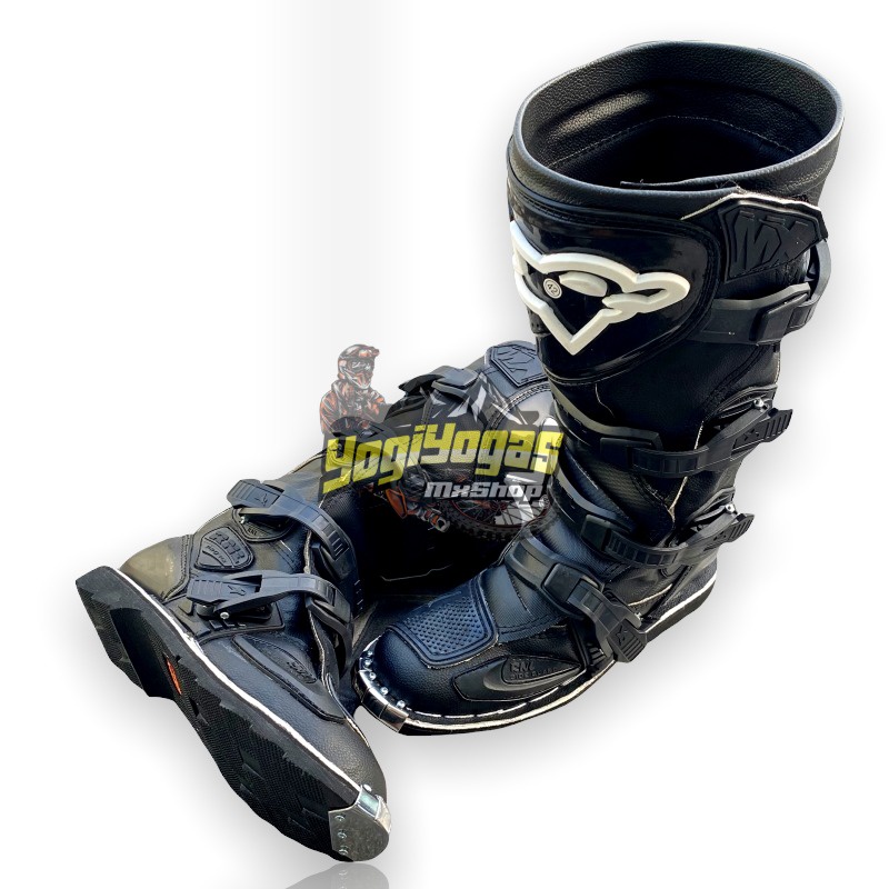 PROMO  Sepatu RNL Racing - Sepatu Trail Cross RNL  - Sepatu Motocross RNL Terlaris - BISA COD Sepatu Trabas RNL Gesper 4 - Sepatu RNL Original - Sepatu Enduro MX RNL- BLACK