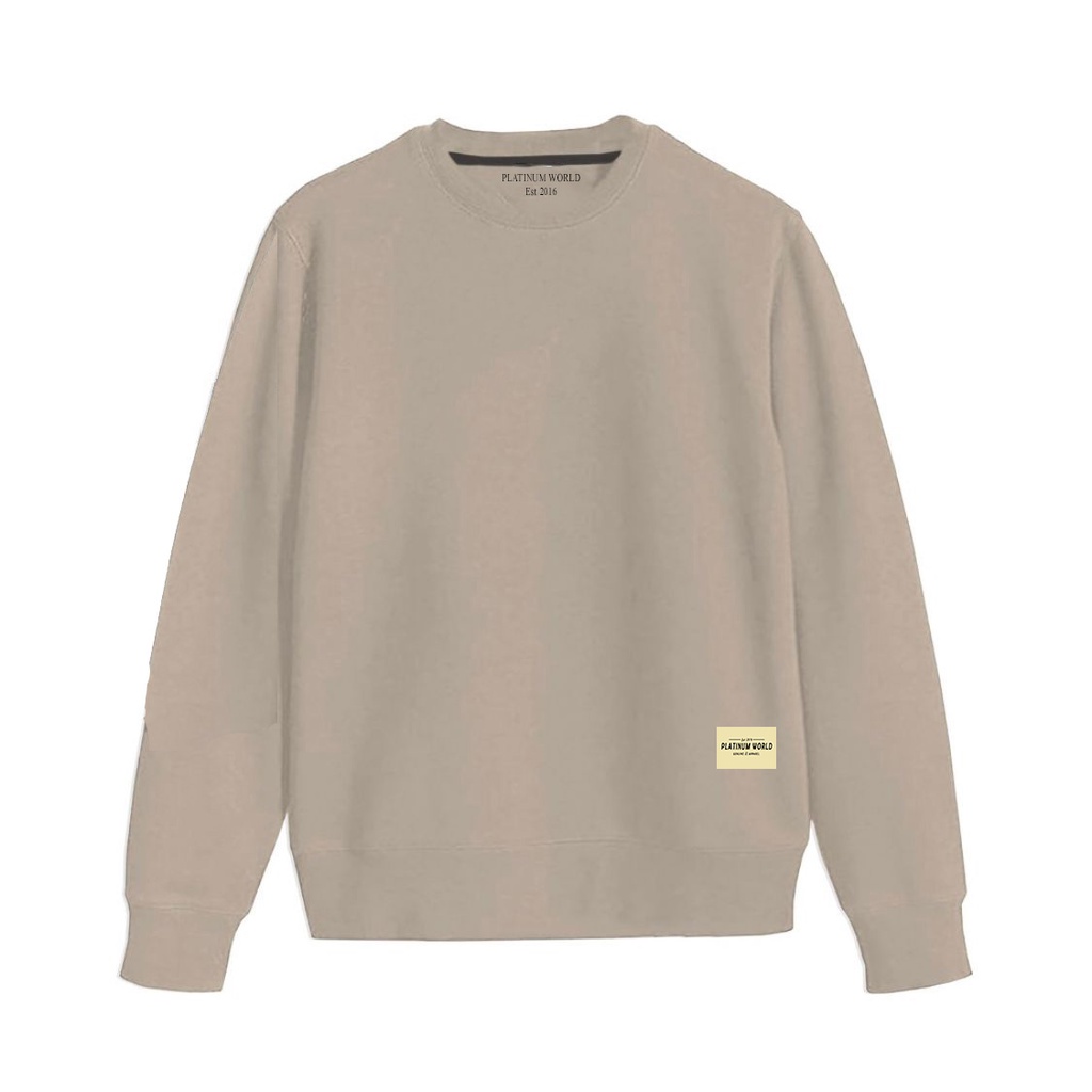 CREWNECK SWEATSHIRT POLOS BASIC PRIA - WANITA // SWEATER POLOS PLATINUM WORLD