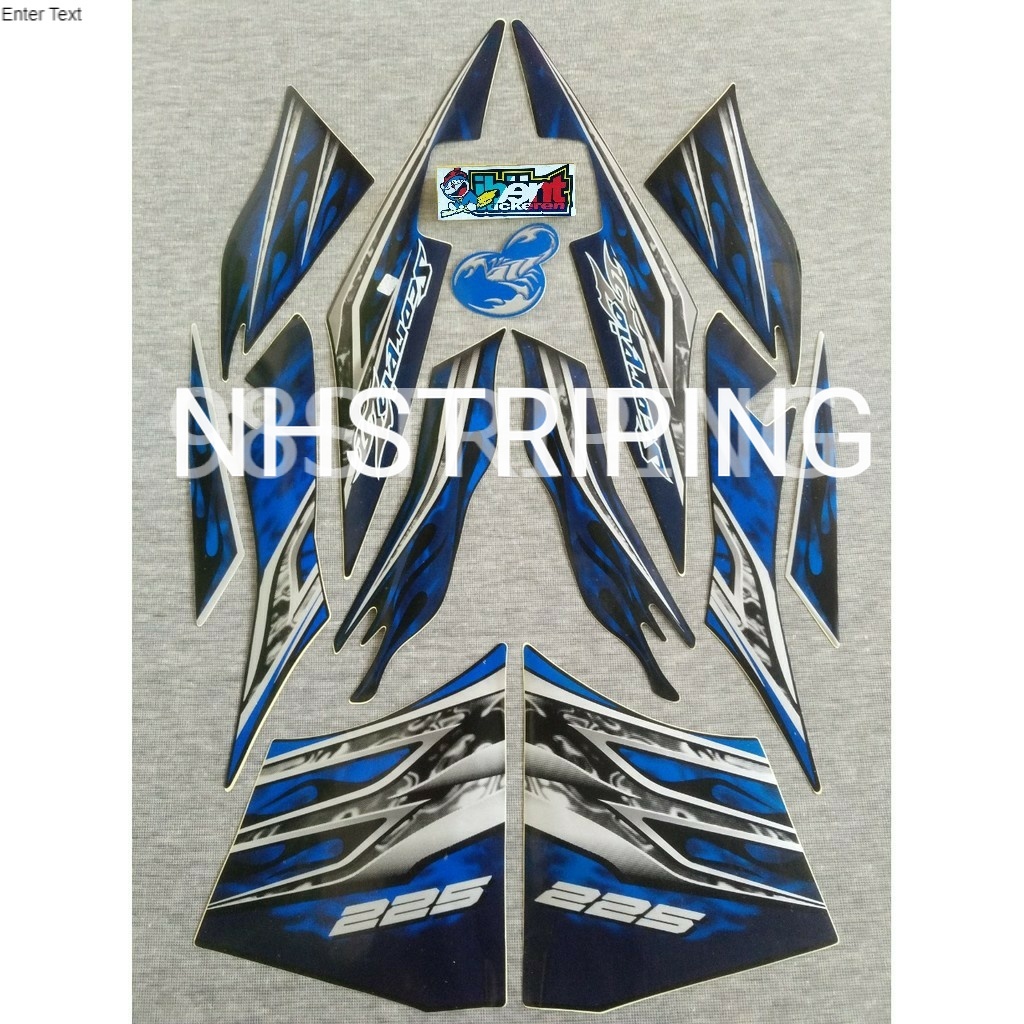 STRIPING SCORPIO Z BIRU  2011 2012  POLET YAMAHA