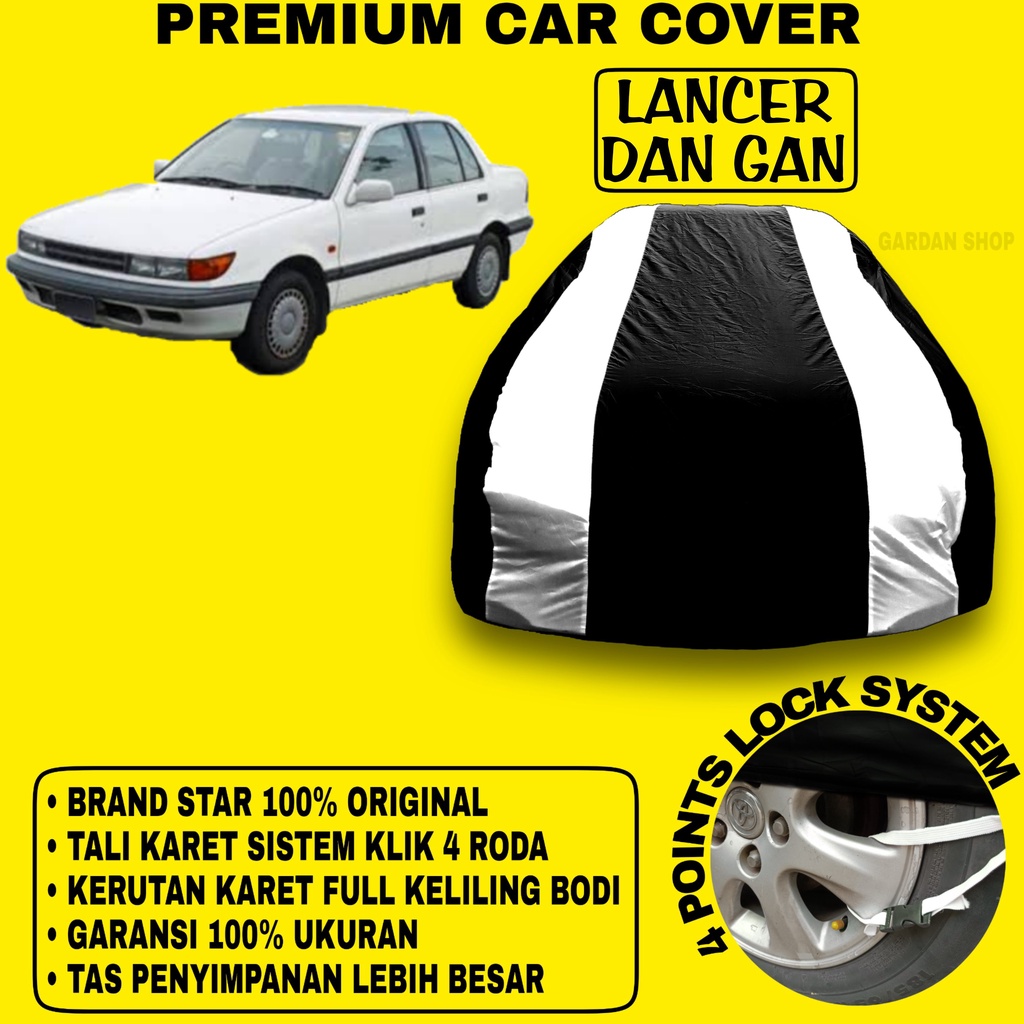 Body Cover LANCER DAN GAN Sarung Strip SILVER Penutup Pelindung Bodi Mobil Lancer Dan Gan PREMIUM