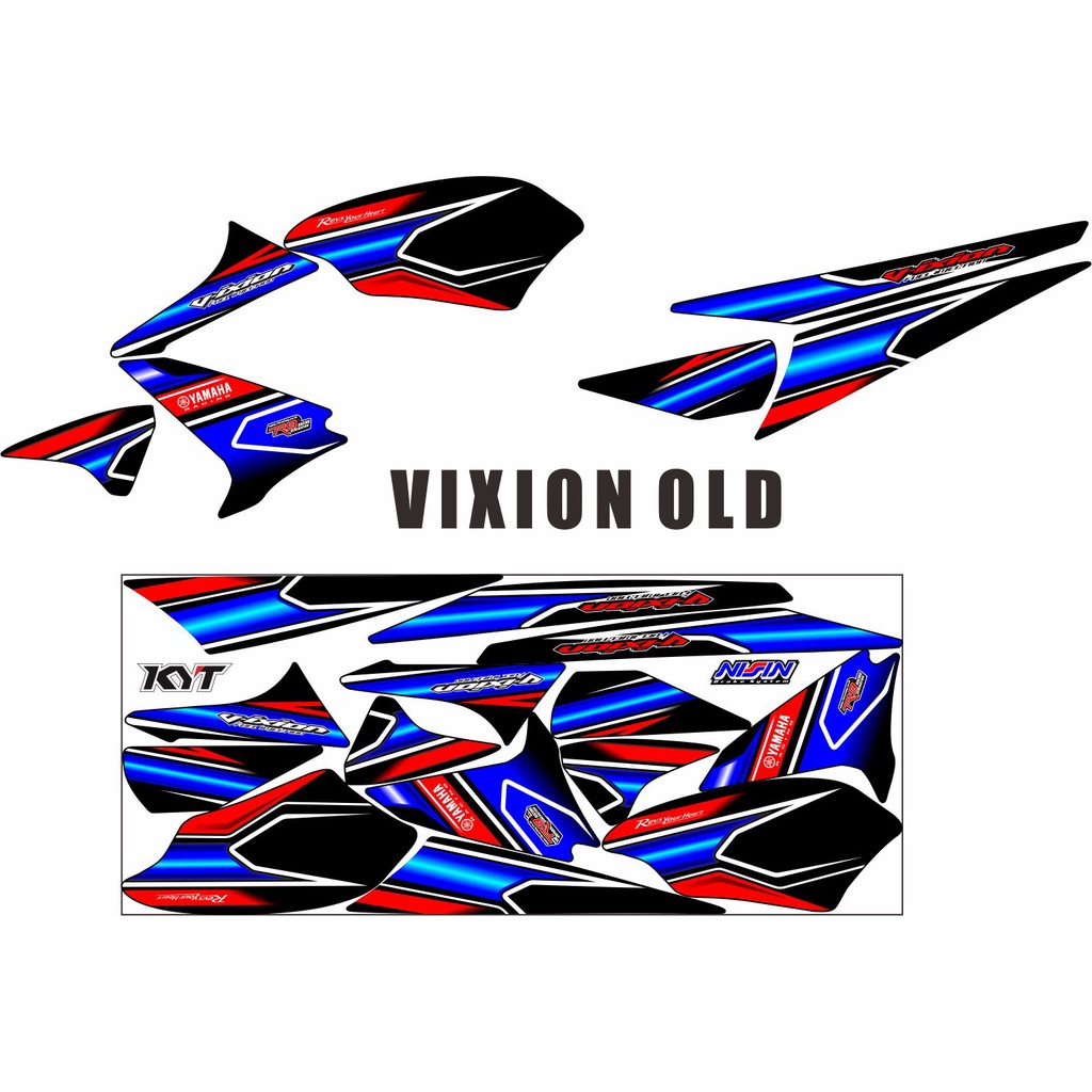 STIKER -STRIPING VARIASI  YAMAHA MOTOR VIXION OLD VARIASI / STRIPING SIMPLE MOTOR VIXION LAMA / STIC