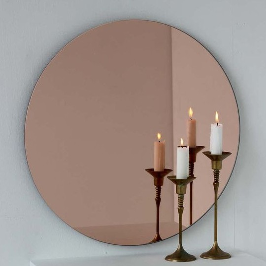 Cermin Bulat | Akrilik Mirror Wall Sticker | Dekorasi Hiasan Dinding - 30 x 30 cm