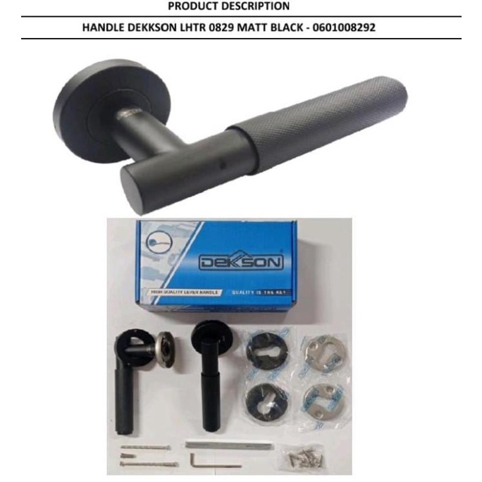 HANDLE PINTU / GAGANG PINTU DEKSON LHTR 0829 MATT BLACK