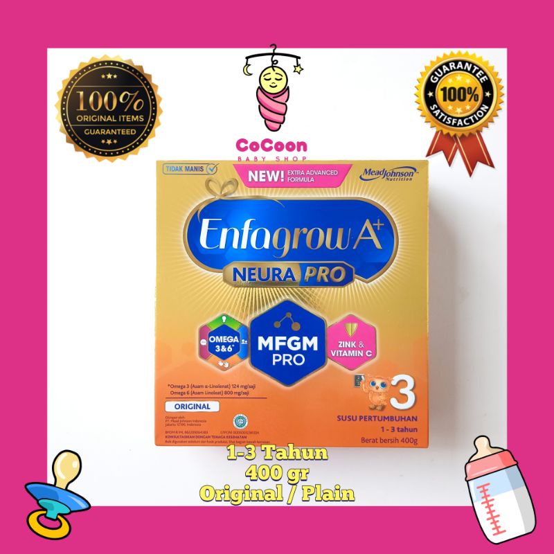 Susu Formula Bubuk Bayi Enfagrow A 3 MFGM Pro Neura Pro 400 g 400gr Original