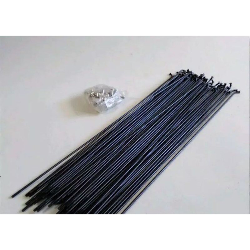 Spoke Jari-Jari Ruji Hitam Stainless Sepeda 26"