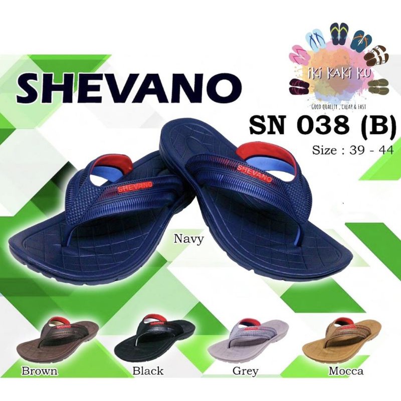 SANDAL JEPIT PRIA DEWASA SEMBUR KARET LENTUR ANTI SLIP SHEVANO 038 UKURAN 39-44