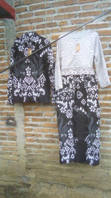 Mts Batik Couple  Gamis Brukat 2564 Busui Maxy Dress (bisa Pisah)