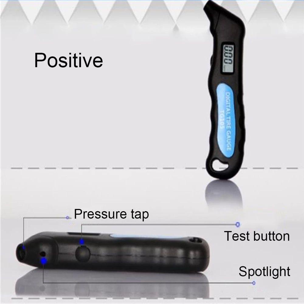 Solighter Alat Pengukur Ban Digital TG105 LCD Display Untuk Manometer Mobil Truk Motor Sepeda